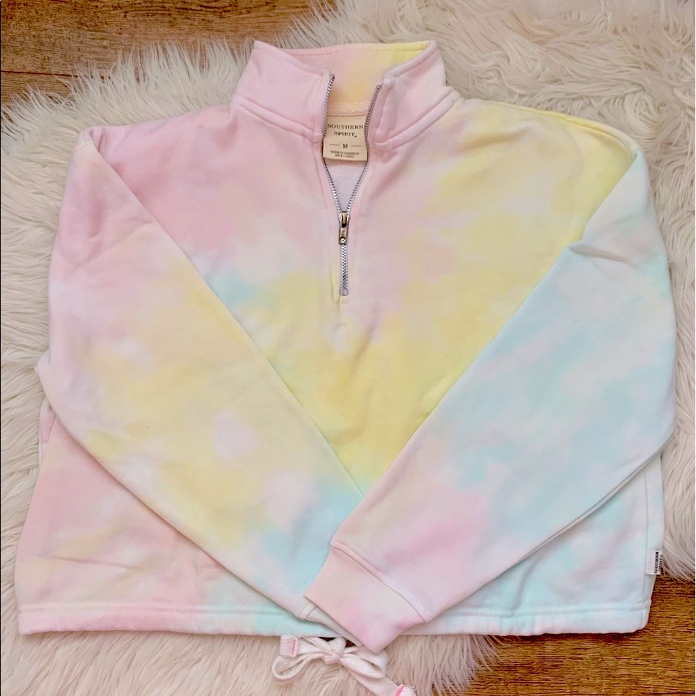 Donating Cropped Tie Dye Shirt - Picture 1 of 11